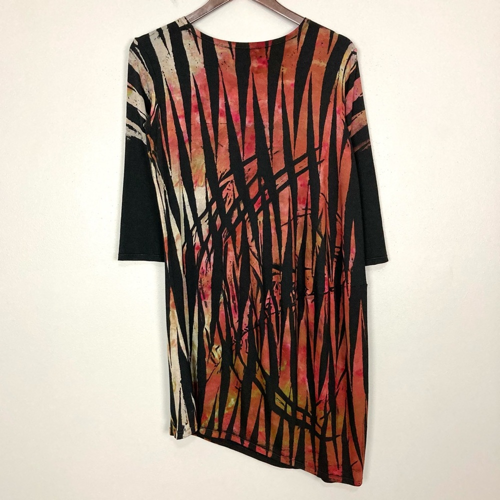 Heyne Bogut Hand Dyed Tunic Top Women’s Size S Art to Wear Asymmetrical Knit